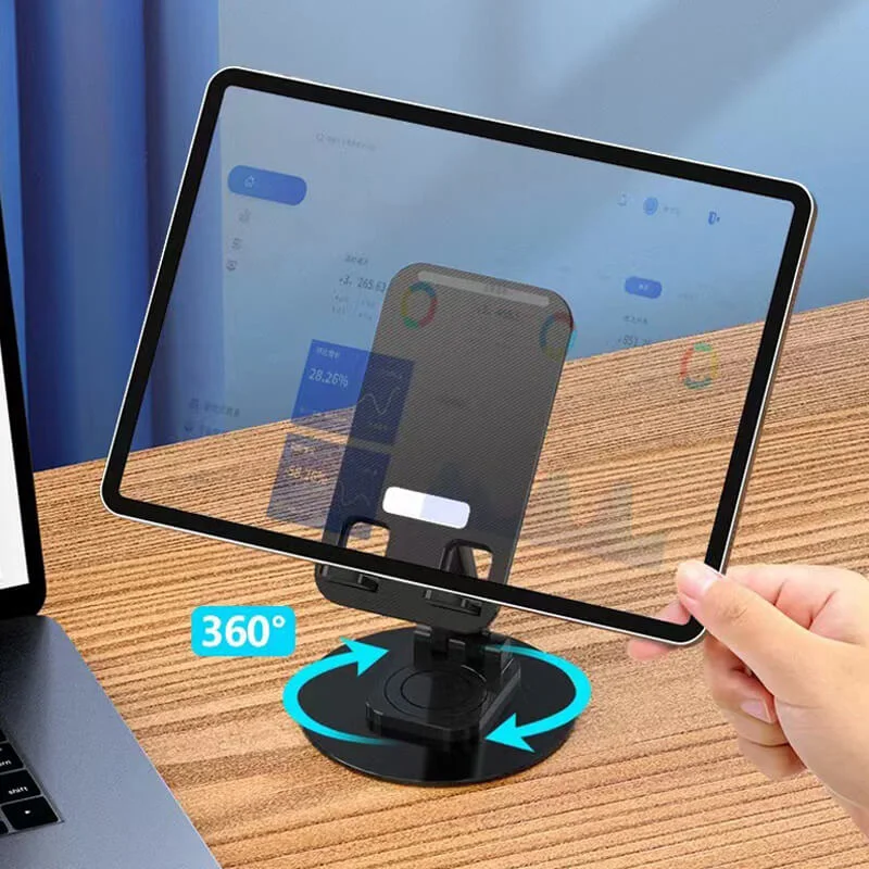 

Вращающаяся на 360 градусов стойка-держатель из алюминиевого сплава Поворотная подставка для планшета для iPad все телефоны Складная Настольная подставка-держатель