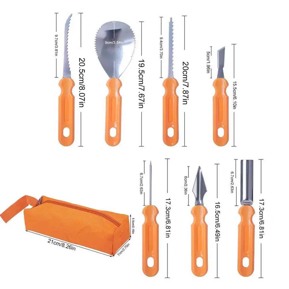 Description Picture 4 of itemHalloween Pumpkin Carving Set Tools Pumpkin Carving Knife Adults Pumpkin Cutting Supplies Engraving Kitchen Cutting Dropshipping