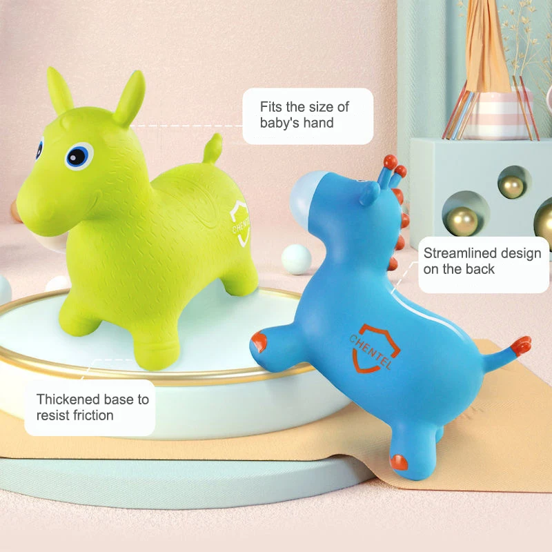 Cute Children's Inflatable Jumping Horse Thickened PVC Inflatable Toy Children's Bouncing Training Toy Birthday Gift 2