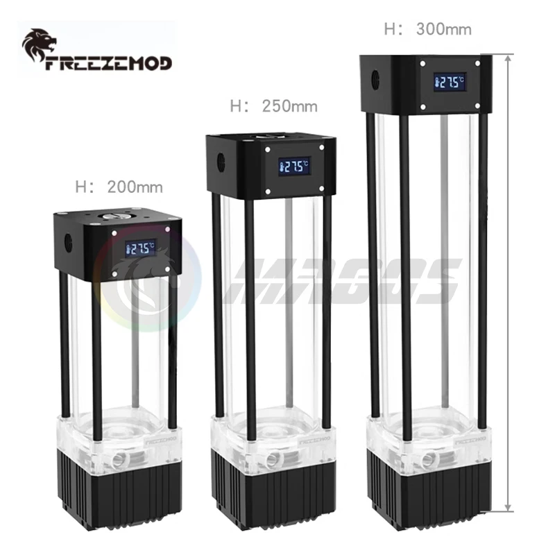 Zemod Aio Bomba Mais Reservoir Kit Integrado com Exibição de Temperatura va Lcd Screen Temperatura Tanque de Água Combo - Imagem 4