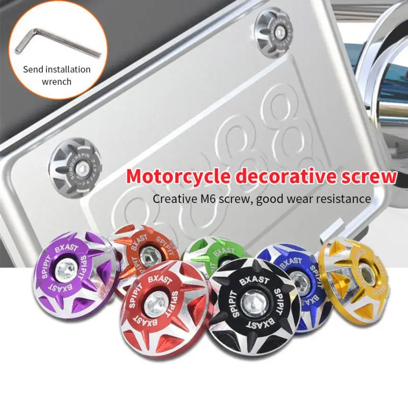 

Ghost Fire Scooter Shell Screw Cover Modification Accessories Electric Motorcycle Decoration Rear License Plate Personality
