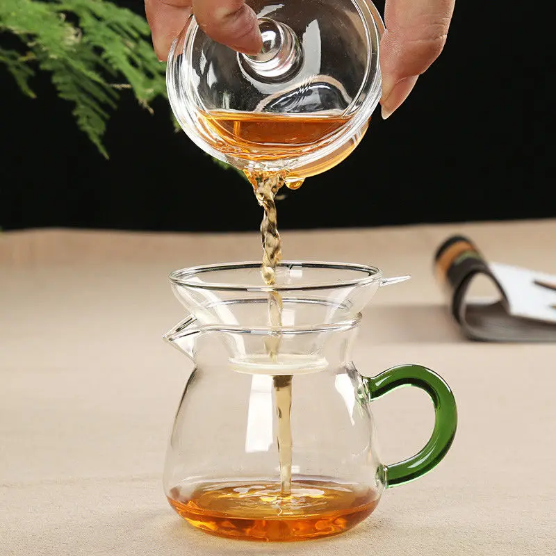 [GRANDNESS] Borosilicate Heat-resistant Mouth-blown Clear Glass Gaiwan Middle Size 120ml Chinese Gaiwan
