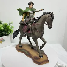  28cm Attack on Titan Levi Ackerman Anime Figure ARTFX J Mikasa Ackerman Action Figure Shingeki no Kyojin Eren Yeager Figure Toys 