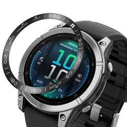 Elegant Metal Bezel Ring Case for Smartwatch Enhancement (Black Bezel)