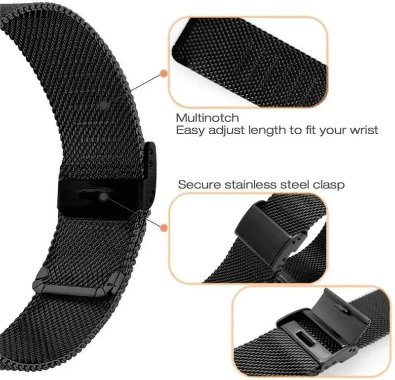 Premium Steel Mesh Milanese Loop Band with Protective Case