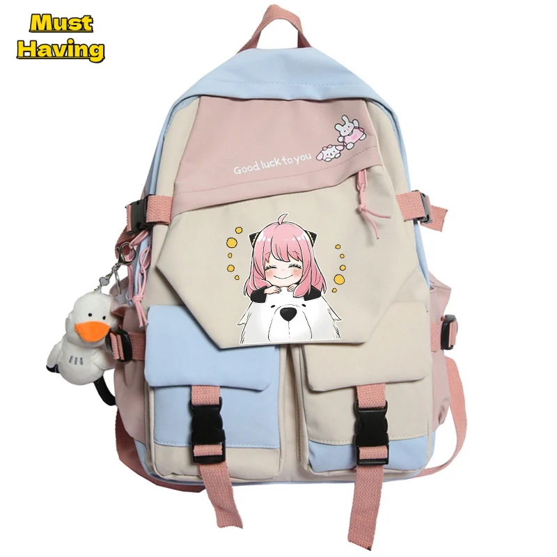

Anime Spy X Family Anya Backpacks Manga Cartoon Bagpack Kawaii Girls Schoolbag School Book Bag Casual Daypack Large Capacity