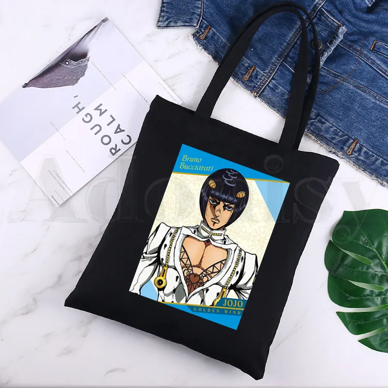 

Jojo Bizarre Adventure Jojo Graphic Kujo Jotaro Large Capacity Storage Handbag Shoulder Bag Tote Reusable Student Bookbag