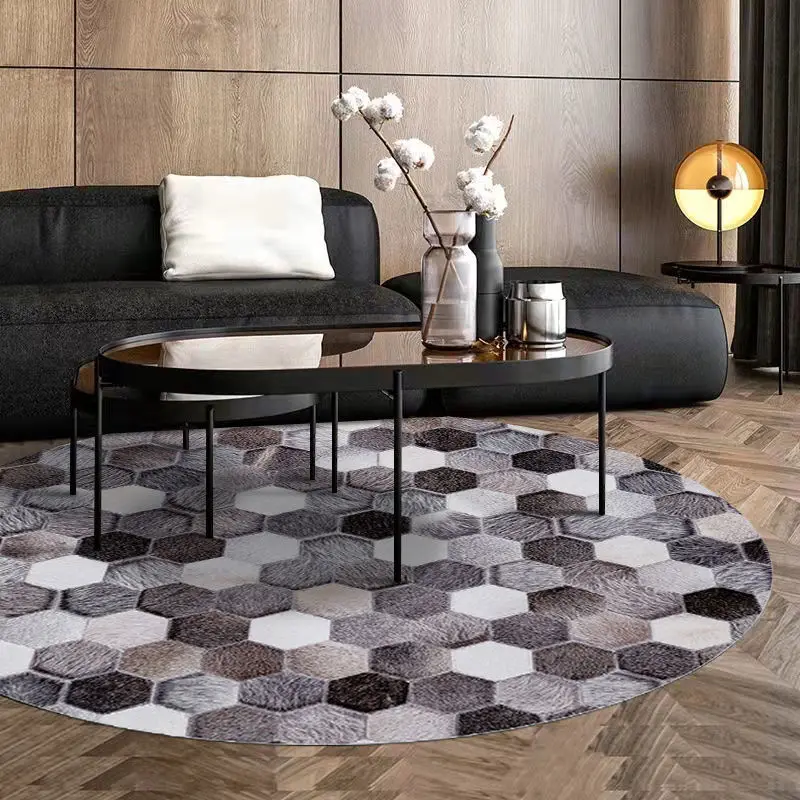 European Round Carpet Living Room Light Luxury Room Decor Rugs for Bedroom Home Decoration Tatami Mat Lounge Rug Chair Mats 5