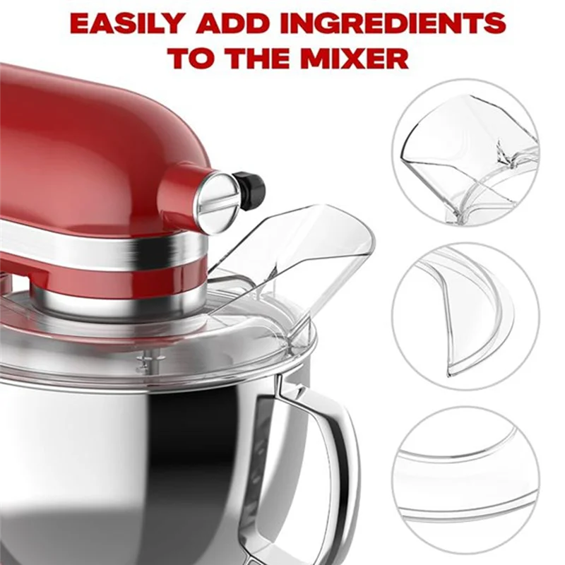 A94E-Pouring Shield Kitchenaid 용 플렉스 엣지 비터 패들 Kitchenaid 스탠드 믹서 부착물 용 4.5-5QT 믹서 보울