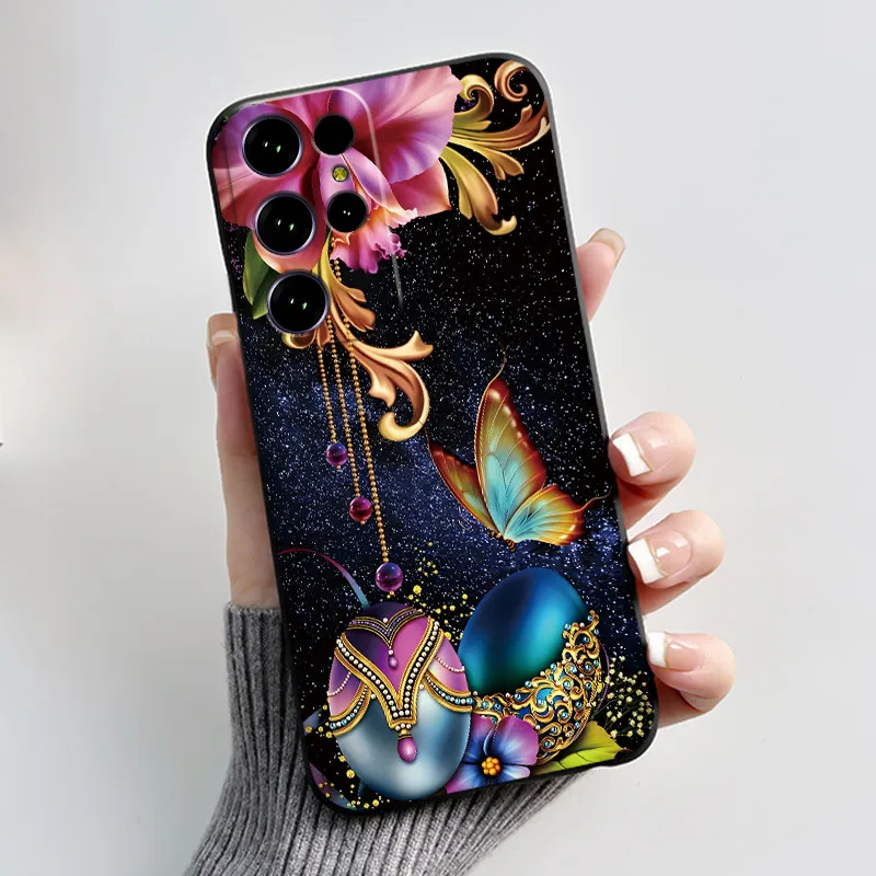 Aesthetic Cute Cat Cartoon Black Soft Silicone Shockproof Phone Case