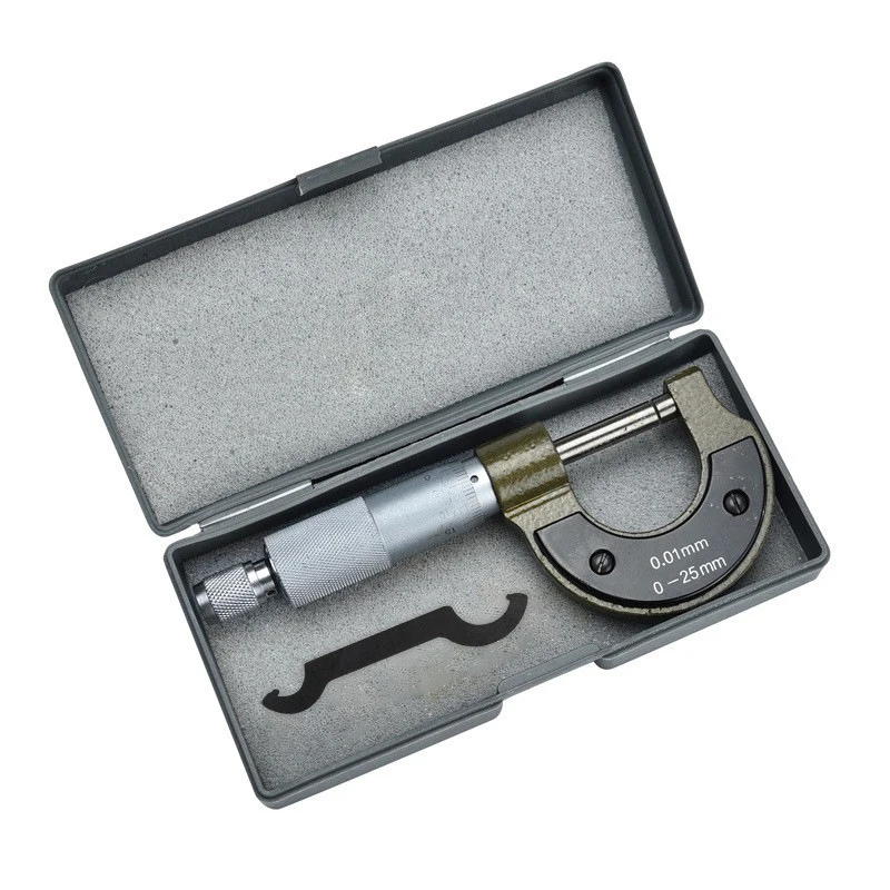 0-25mm/0.01mm 버니어 캘리퍼스 측정 도구(박스 포함) 야외용 마이크로미터