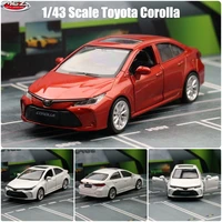 1/43 Toyota Corolla Hybrid Toy Car For Children Diecast Metal 1:43 Miniature Model Pull Back Educational Collection Gift Boys 1