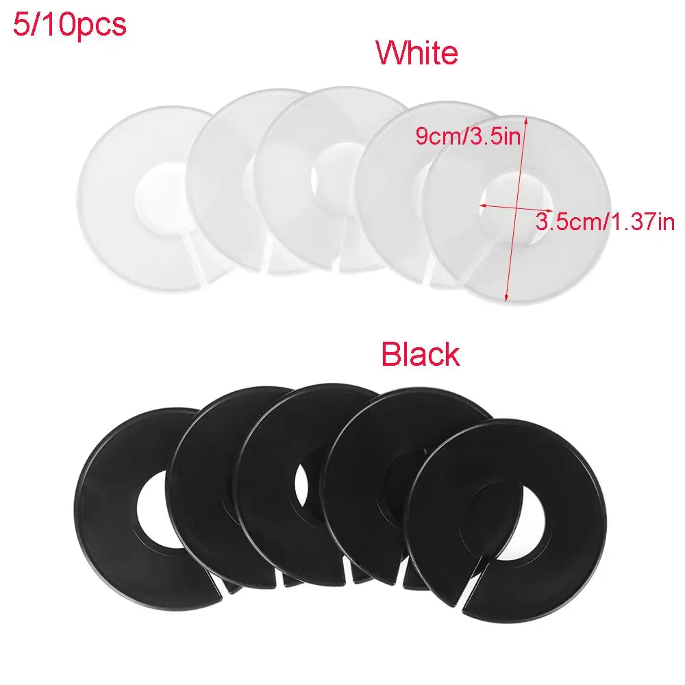 DIY 의류 사이즈 칸막이, 원형 옷걸이, 옷가게 또는 가정용 옷장 칸막이, 흰색 빈 칸막이, 5 개, 10 개