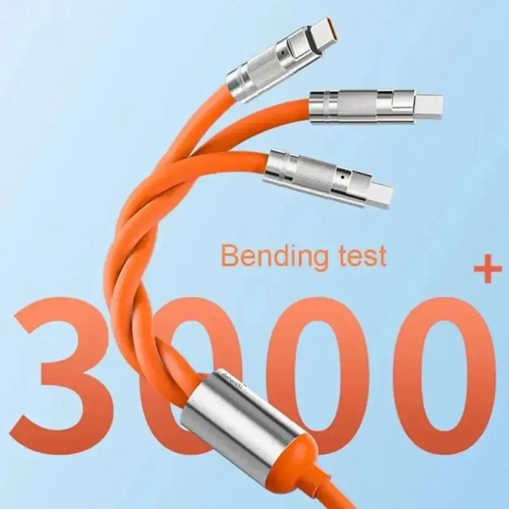 Versatile 3-in-1 Multi-Port Charging Cable