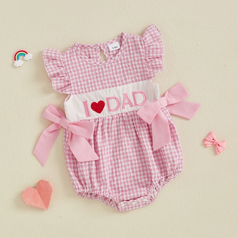 Plaid Whim Embroidered Baby Romper 4