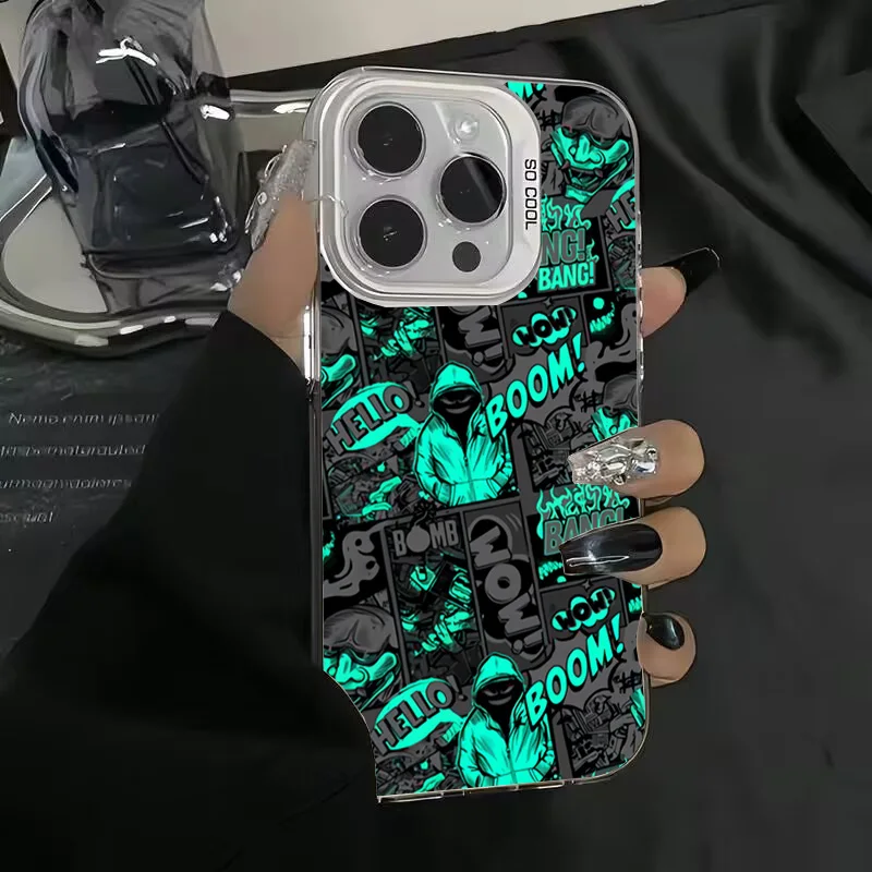 Blackened Clown Style Shockproof Phone Case with Bumper Protection
