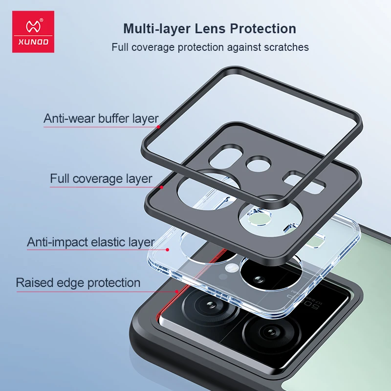 Xundd For Xiaomi 14 Pro 14 Magnetic Holder Case,Aribags Shockproof Shell,Camera Protction PC+TPU Back Transparent Phone Cover