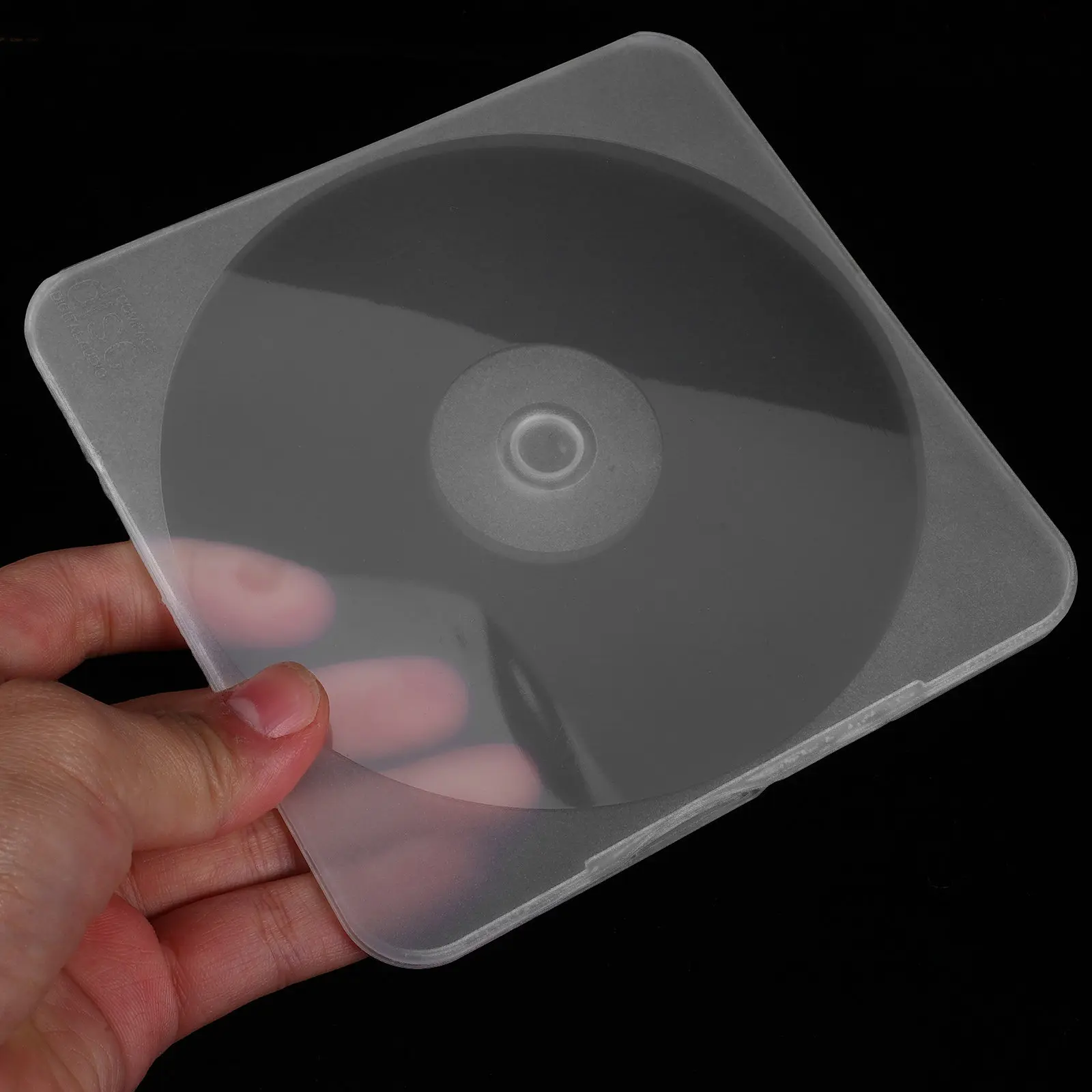 4Pcs Cd Dvd 보관 상자 플라스틱 케이스 여행 사무실을위한 투명한 소형 경량 휴대용 디스크 홀더 주최자