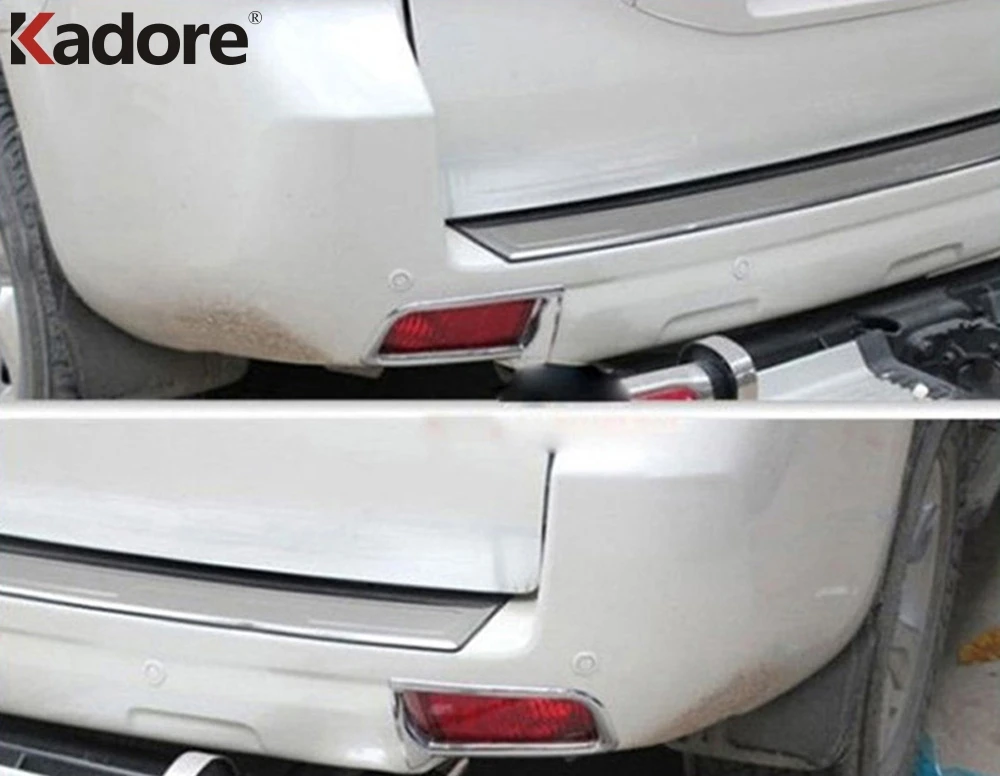 For Toyota Prado FJ150 FJ 150 2010 2011 2012 ABS Chrome Rear Fog Light Cover Trims Car Exterior Accessories Styling Sticker