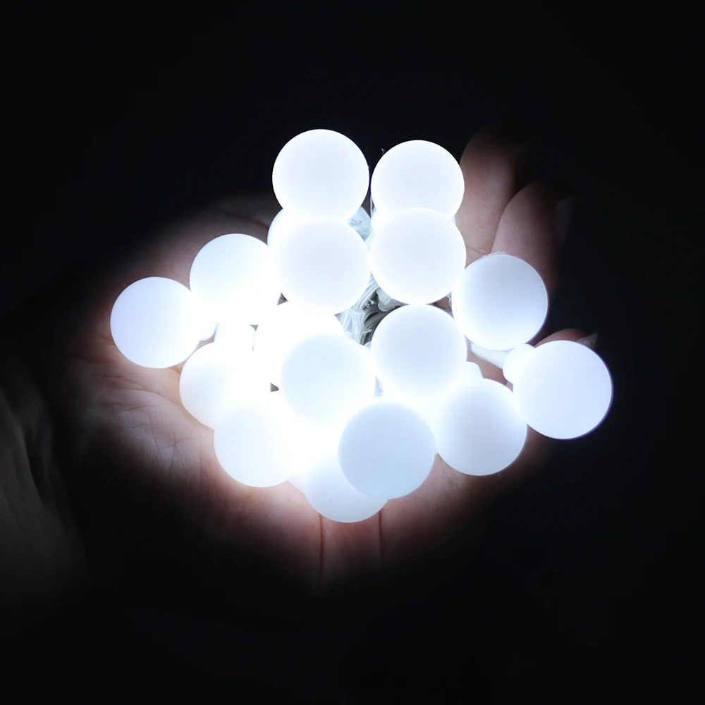 5V 1.5m 3m 6m10m Bubble Ball LED String Fairy Light USB/Battery Powered Warm White/RGB Wedding Christmas Party Home Decoration