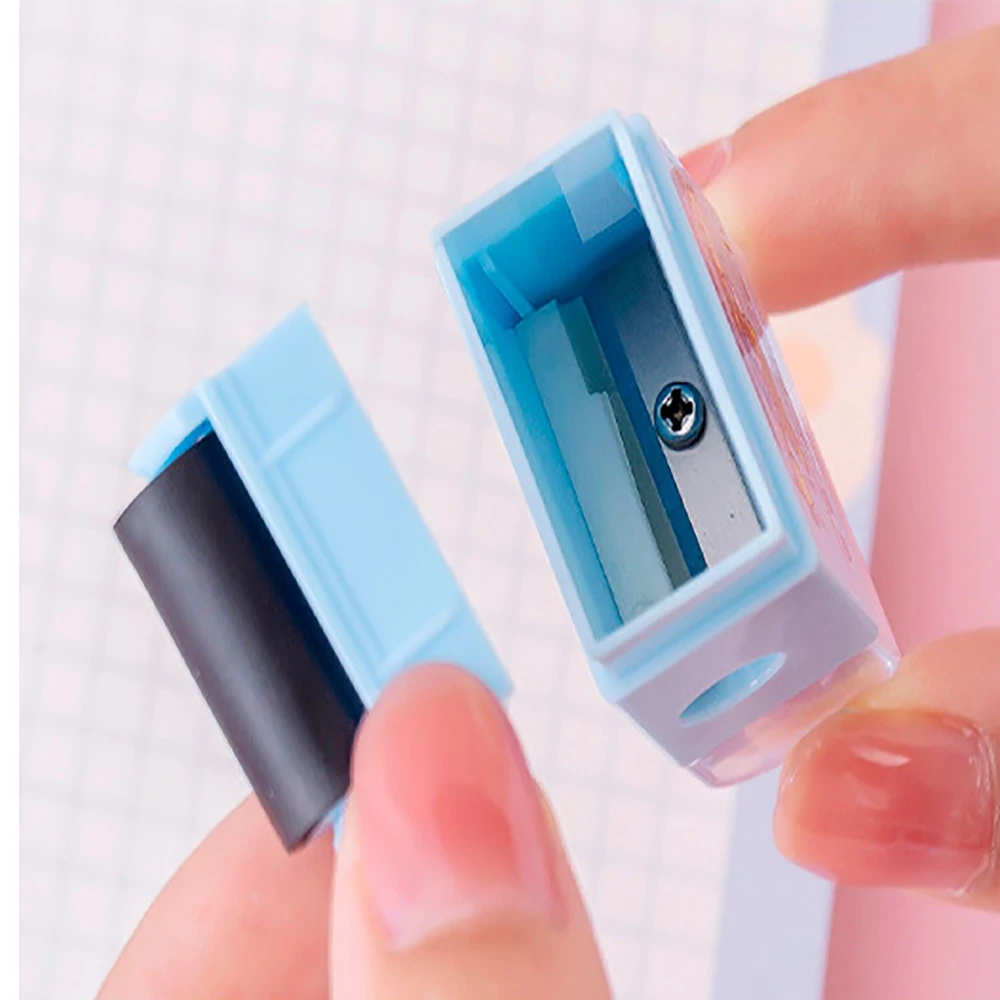 3 In 1 Eraser Pencil Sharpener Student Exam Wipe Clean Creative Cartoon Learning Stationery Mini Cute Office School Supplies