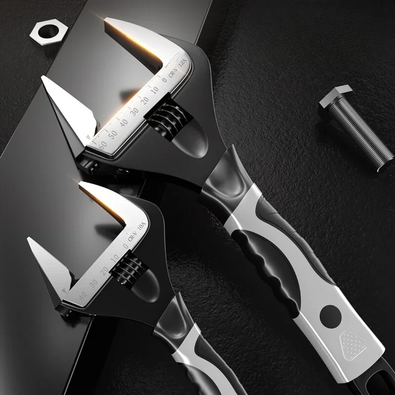 

Wholesale of adjustable wrench short handle multifunctional bathroom wrench universal wrench with size open end wrench