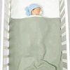 Solid Color Anti-wrinkles 0-24 Months Newborn Infant Blanket Knitwear Acrylic  70 by 90 cm Baby Swaddle Wraps Toddler Blankets 6
