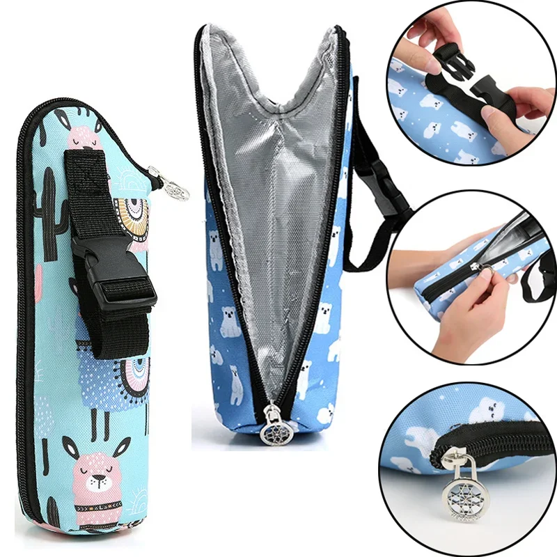 Milk Bottles Warmer Insulated Bag Portable Baby Feeding Thermal Bag Children Tote Stroller Hanging Storage Bags Baby Accessories 2