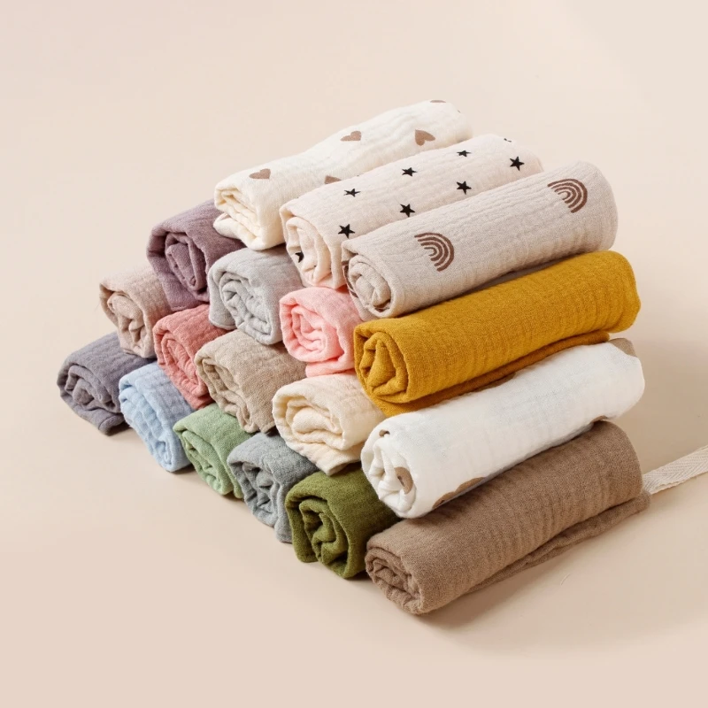 Small Square Washcloths for Babies Soft Absorbent Cotton SalivaTowel Baby Bibs Absorbent Cotton Wash Towel 9"X9" Gift