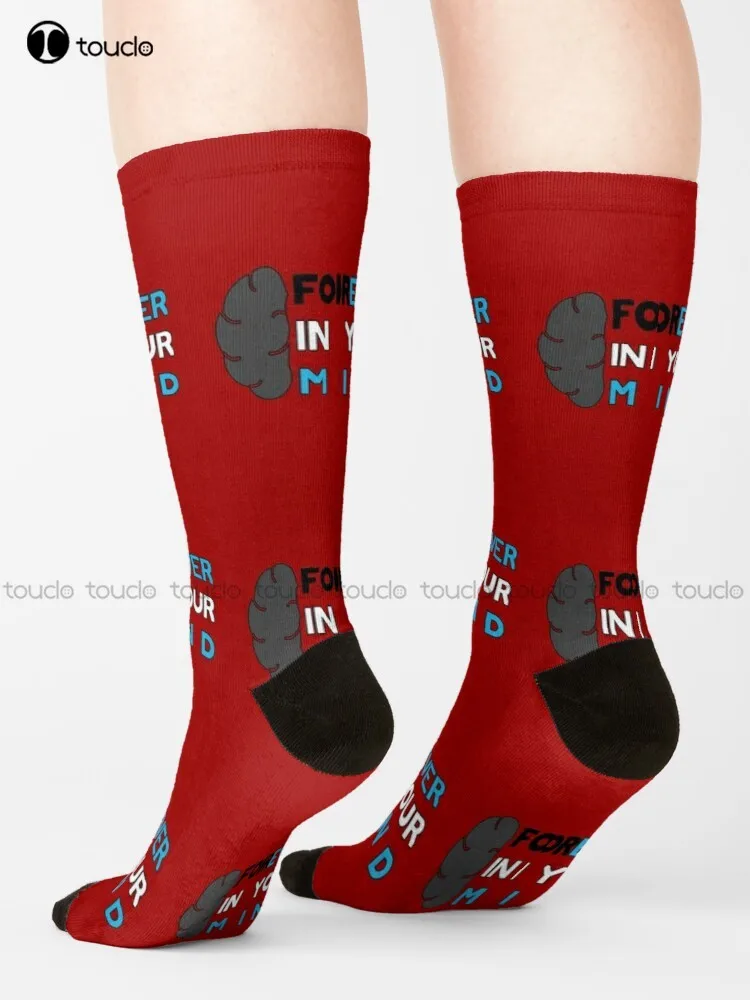 

Forever In Your Mind - Funny Cool And Cute Valentines Day Quote For Lovers Socks Socks Men Unisex Adult Teen Youth Socks Gift