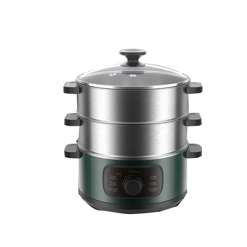New 1500W Electric Food Steamer Small Three-layer Automatic Multi-steamer Large-capacity Steamed Bun Steamed Vegetable Artifact