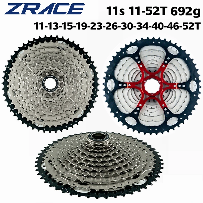 ZRACE Bicycle Cassette 11 Speed MTB Bike Freewheel 11-46T / 11-50T / 11-52T Aluminum Alloy Bracket 11s CASSETTE