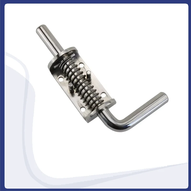 Heavy Duty Stainless Steel Spring Lock Rod Door Bolt For Industrial Electrical Cabinet Doors Trailer Garages