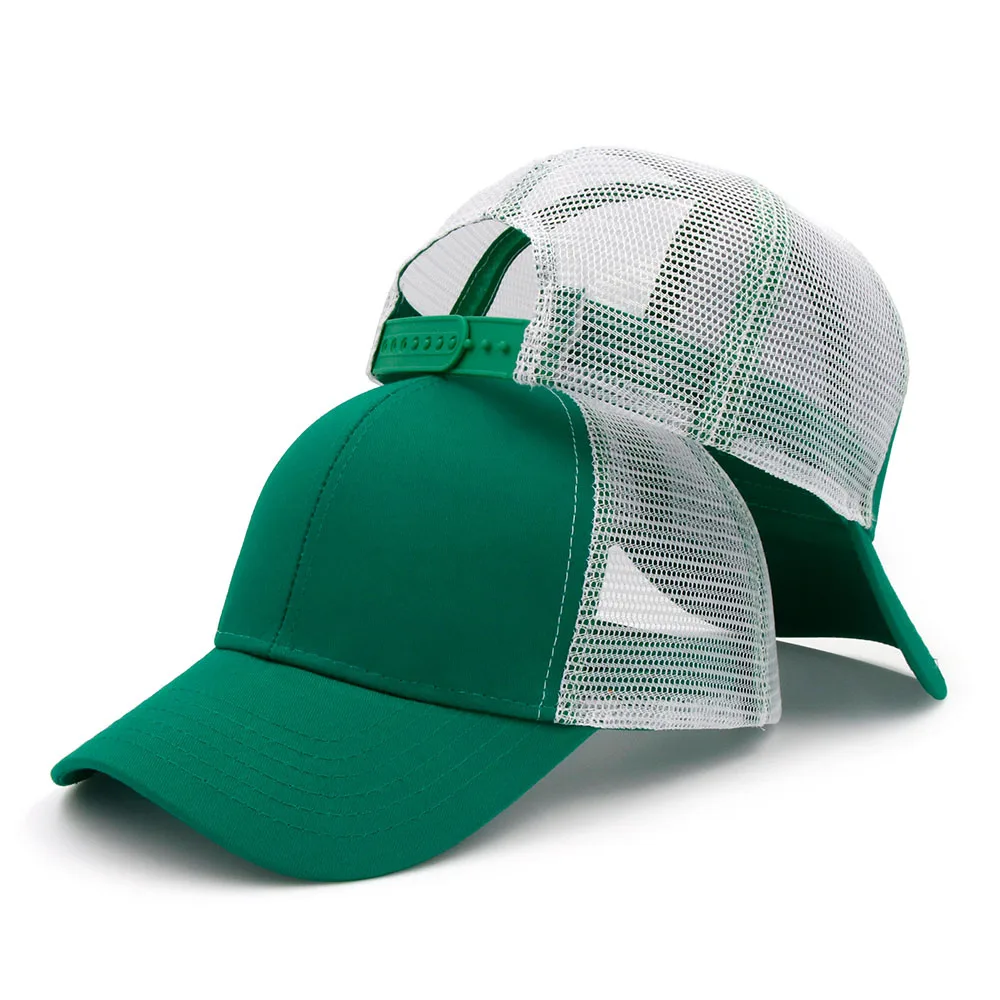 Customized Logo Print New Cotton Baseball Cap Breathable Summer Mesh Multi-color Optional Club Party Trucker Cap 5