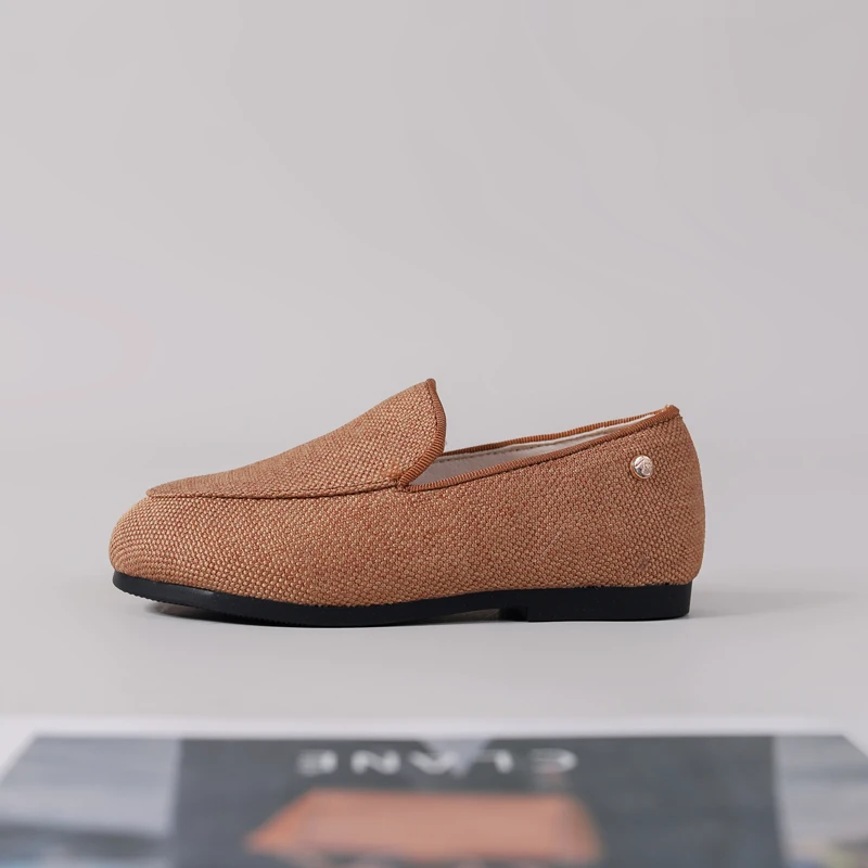 Spring Kids Shoes Children Slip On Casual Shoes Baby Girls Fashion Loafers Toddler Almond Flats Boys Moccasin Soft New