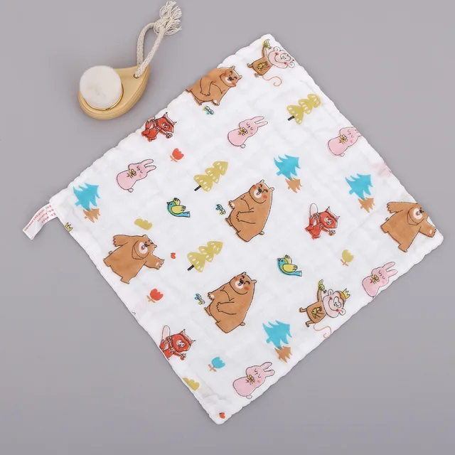 2550 CM 6 Layers Of Cotton Muslin Soft Cartoon Baby Towels Childrens