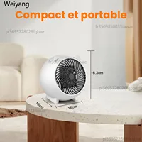 Мини-керамический вентилятор, портативный электрический обогреватель, тихая энергосберегающая для домашнего офиса, спальни — изображение 6