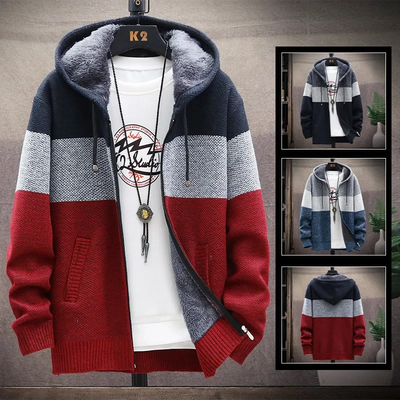 Kekoa Mens Knit Hooded Cardigan For Everyday Comfort With Soft Materials And Sustainable Style
