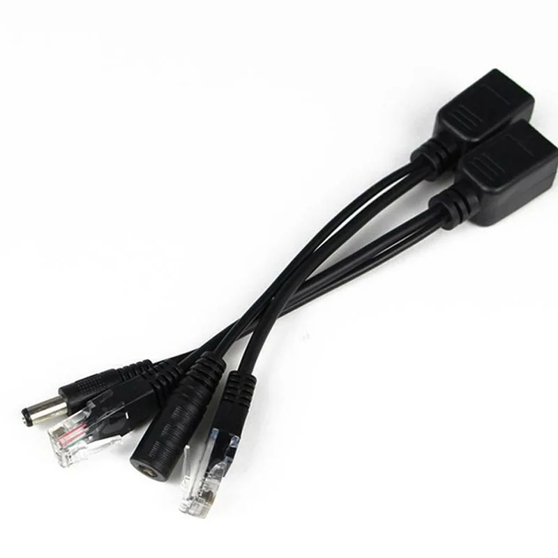 ? 12V POE 케이블 이더넷을 통한 수동 전원 공급 어댑터 케이블 POE 분배기 인젝터 전원 공급 장치 모듈 IP 카메라 확장기