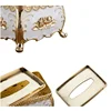 1Pcs gold storage tissue box Nordic style light luxury gilded decorative storage box suitable for living room/bathroom cabinets 5