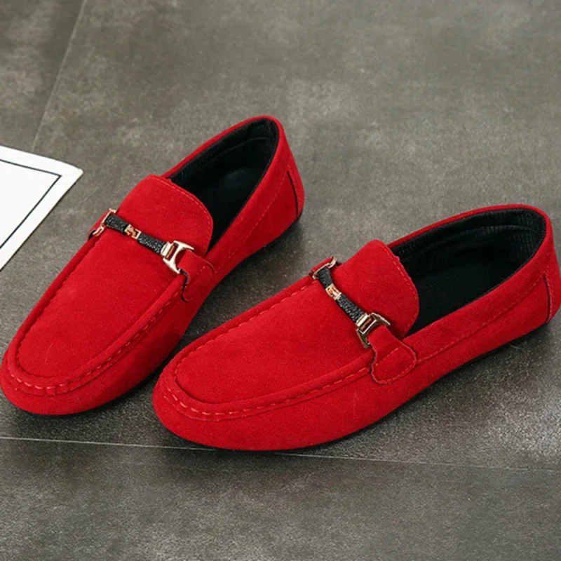Slip-on Loafers for Men Summer Men Shoes Lightweight Flats Male Walking Shoes Suede Leather Soft Driving Moccasins casual shoes loafers shoes