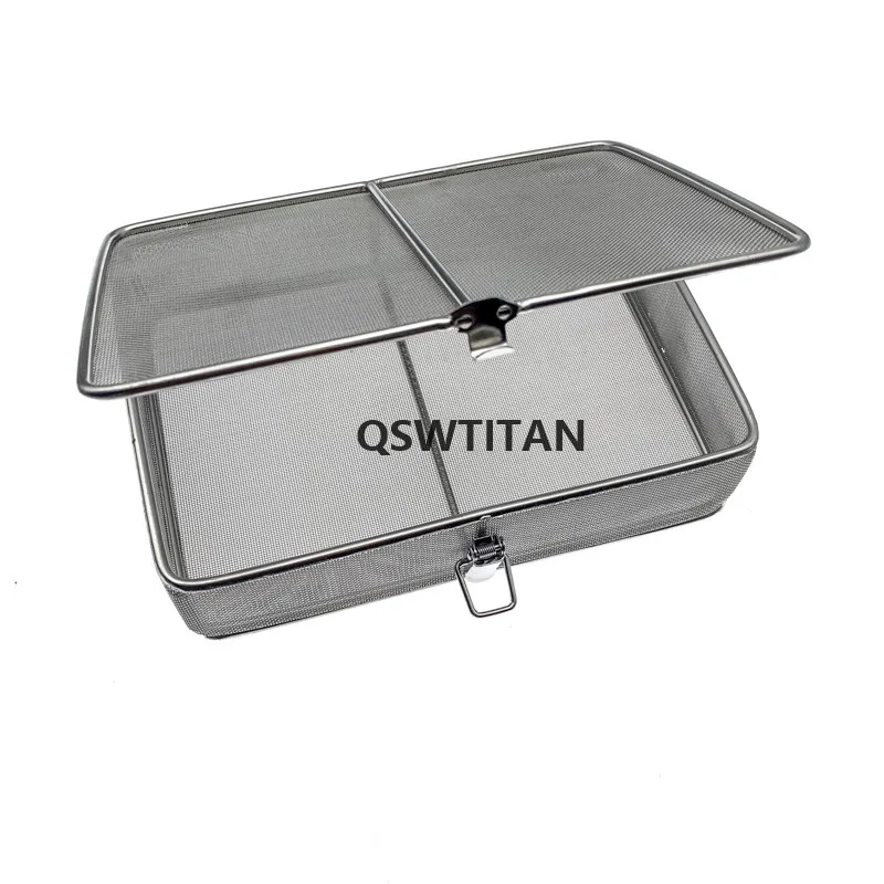 Sterilization basket sterilization baskets porous with lid disinfection net basket high temperature autoclave tray box tool stainless steel