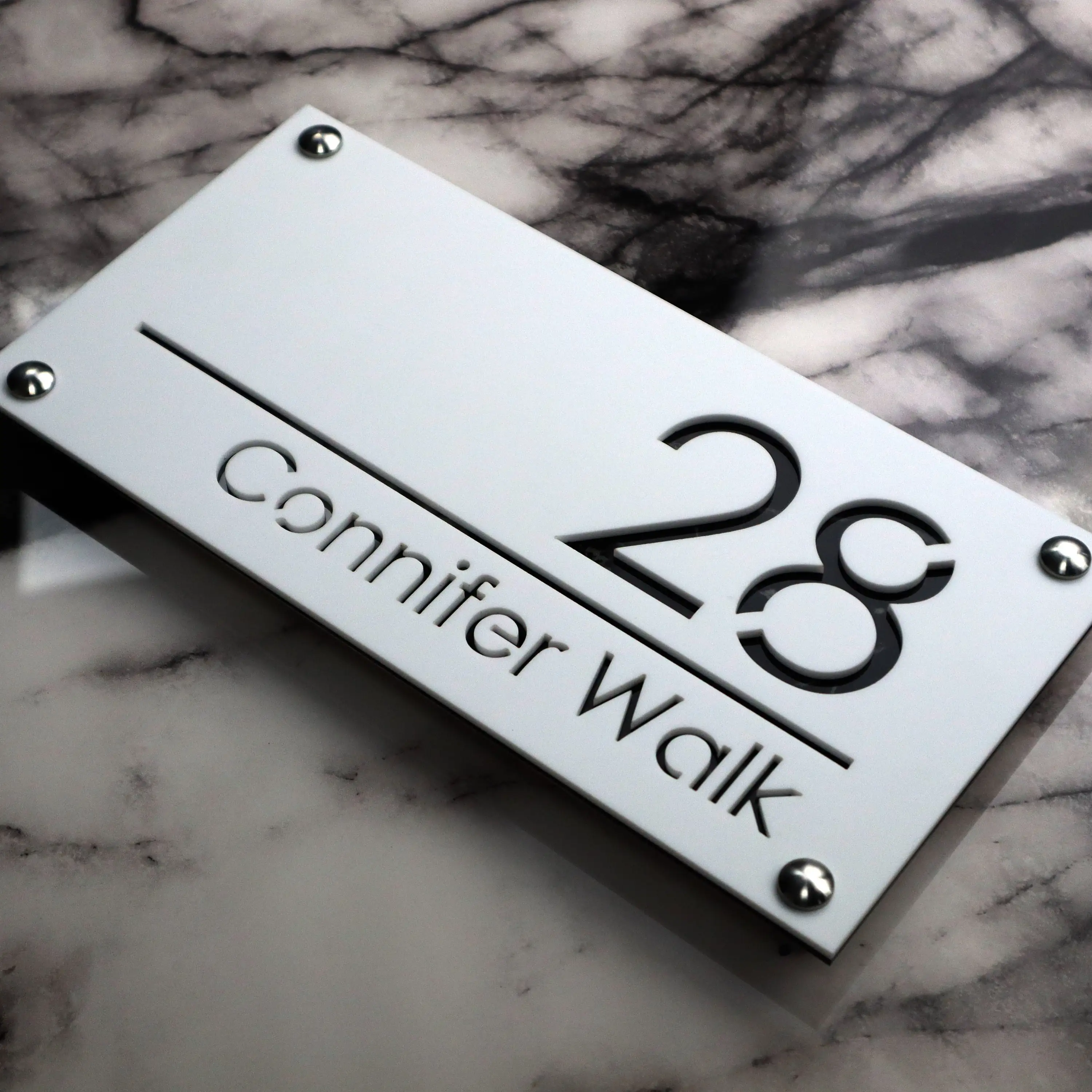 Personalized Mailbox Custom Laser Cut Acrylic House Number Sign Address Plaque Floating Matte Black Gold Home Outdoor Name Plate house number signs,house numbers,number plate,house wall plaques,3d acrylic wall signs