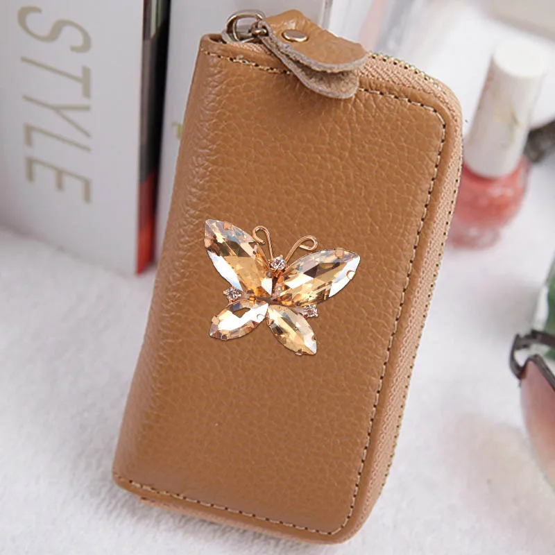 

Genuine Cow Leather Keychain Housekeeper Case Men Women Hasp Car Key Wallets Holder Organizer Bag Keys Pouch 2022 Fashion