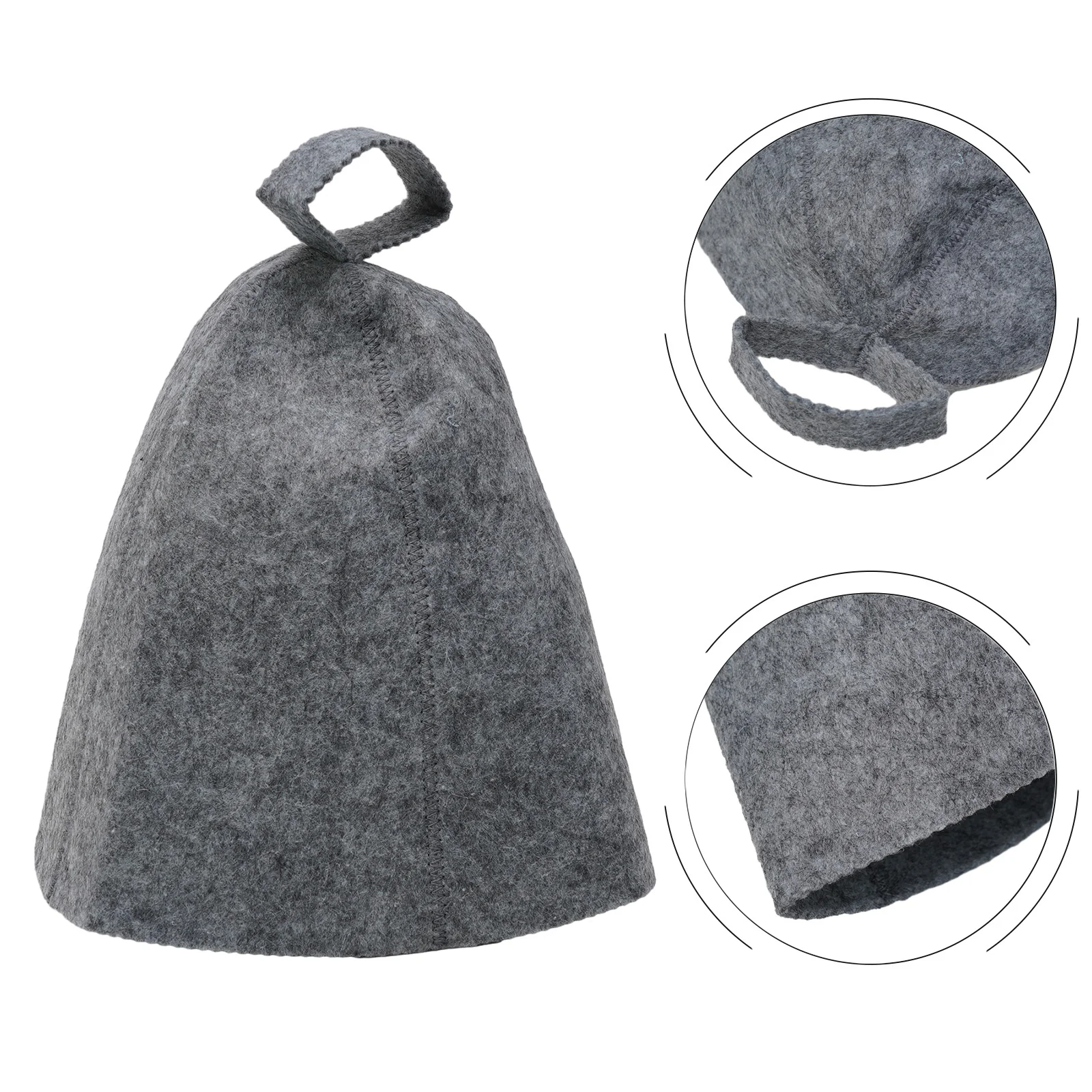 

1pc Spa Sauna Felt Hat Shower Cap Hanging Simple Stylish Protection Soft Anti Heat Sauna Room Bathroom Products High Quality