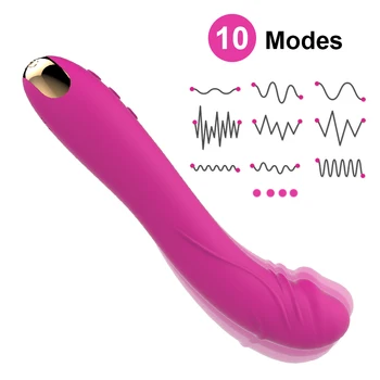 10 Modes Real G Spot Dildo Vibrator Sex Toys For Women Soft Female Vagina Clitoris Stimulator Massager Masturbator Sex Products 3
