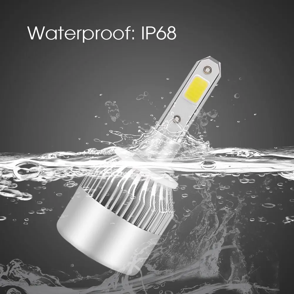  6000K ڵ S2 Ʈ, ڵ H1 H4 H7 9005 9006 LED , 4000lm LED ڵ 工, 1 