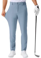 Pantalon de Golf décontracté pour hommes, pantalon d'affaires extensible, Slim, droit, léger, de qualité, pantalon de sport de Golf, longueur de la entrejambe 30-34 4