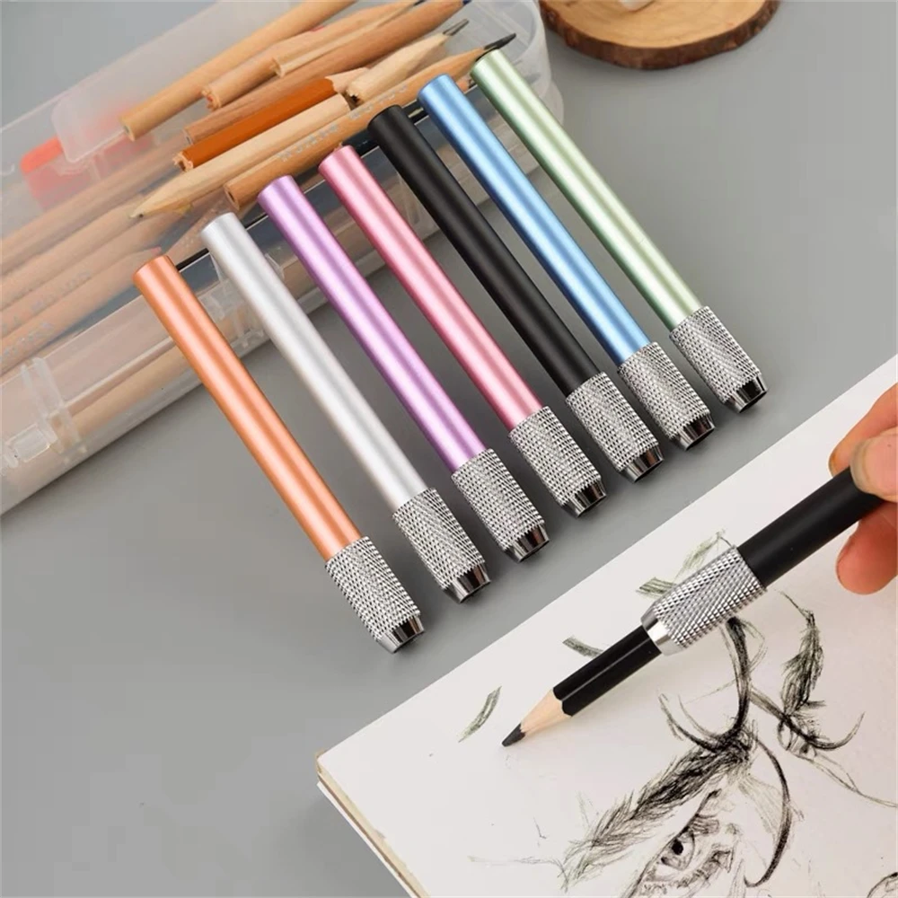 Adjustable Pencil Extender Equipment Pencil Extender Holder Sketch Writing Tool Single Head Writing School Office Stationery