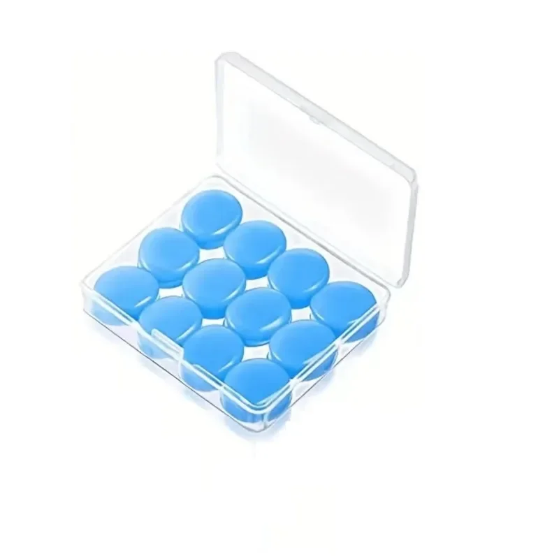 Silicone Ear Plugs 12PCS Noise Reduction Reusable For Sleep